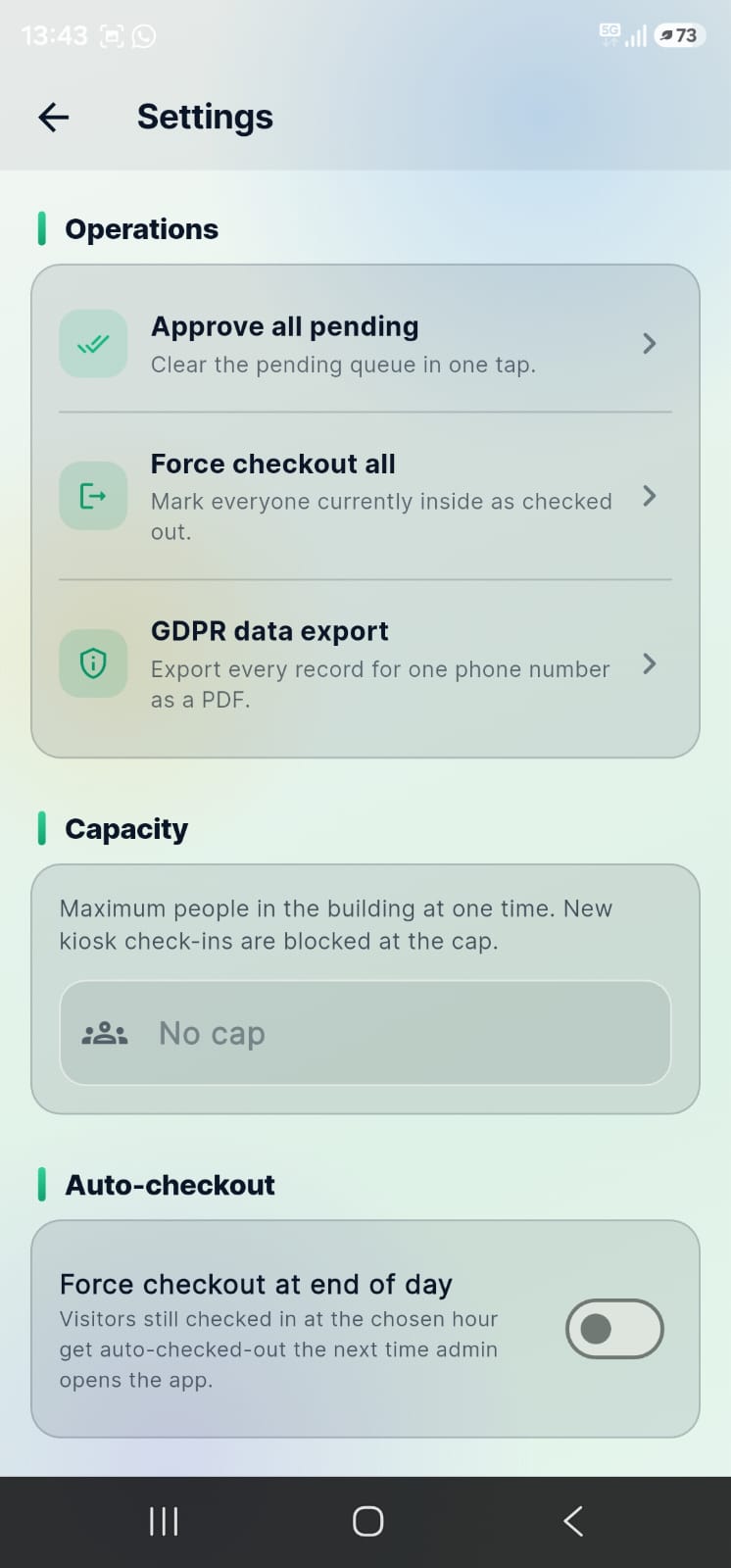 SignShield app screen